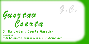 gusztav cserta business card