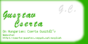 gusztav cserta business card